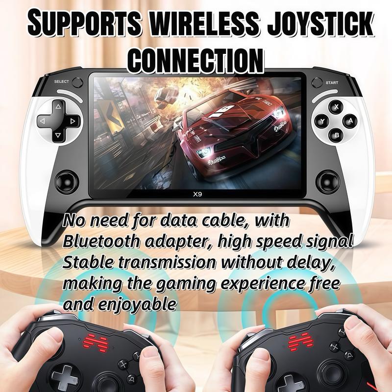 X9 Handheld Game Console, Rechargeable Portable Game Console with Built-in 10 Emulator Games, Handheld Wireless Gaming Console for Home & Travel, Protective #TikTokShopBlackFriday
