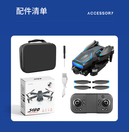 Cross-Border S180Drone Aerial Photography Electric Lens Obstacle Avoidance Brushless Motor Optical Flow Remote Control Aircraft Toy drone