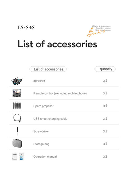 Cross-border Drone Brushless Motor ESC HD Lens Optical Flow Positioning Remote Control Aircraft Obstacle Avoidance Quadcopter