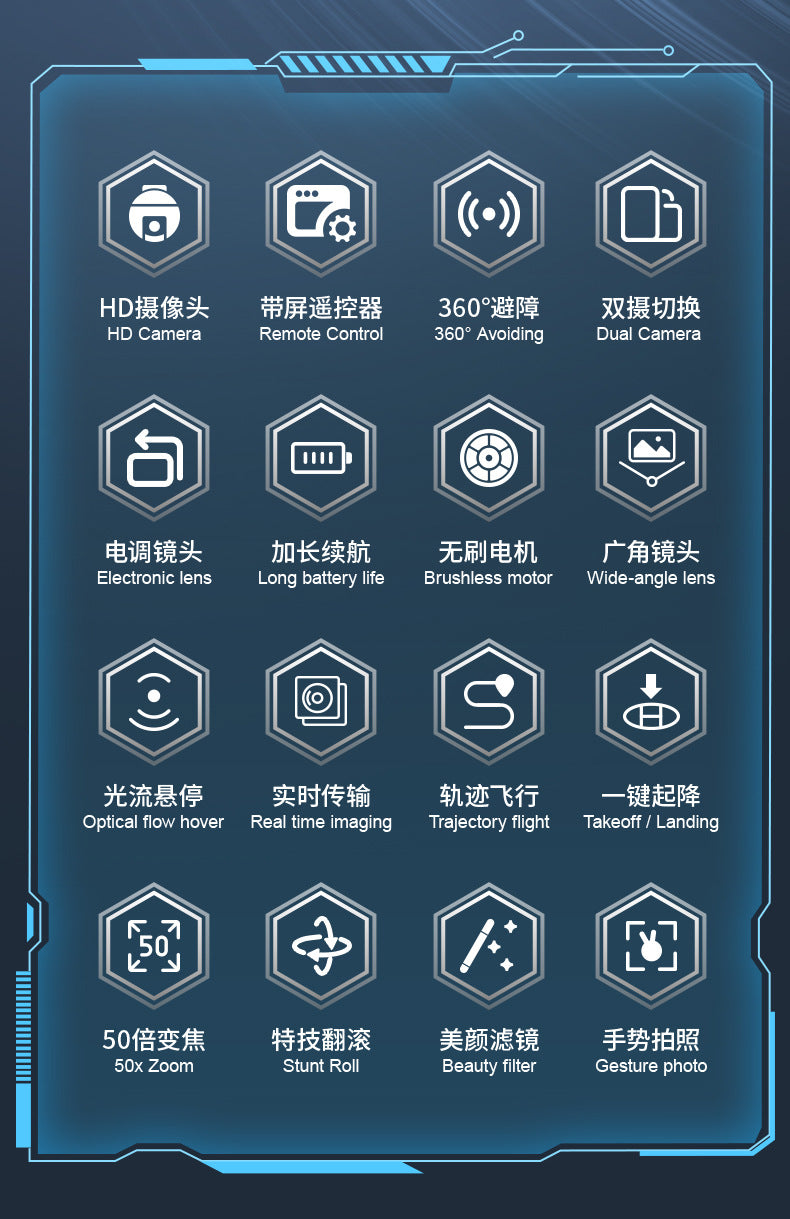 Cross-Border Z4Drone Large Screen Aerial Photography Brushless Quadcopter Obstacle Avoidance Anti-Collision Flying Machine Toy Remote Control Airplane