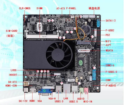 i7-2640M i5-2520M i5-3210M Mini-ITX Mainboard IPC SBC Embedded Motherboard with 6*COM 1*Giga LVDS DC12V