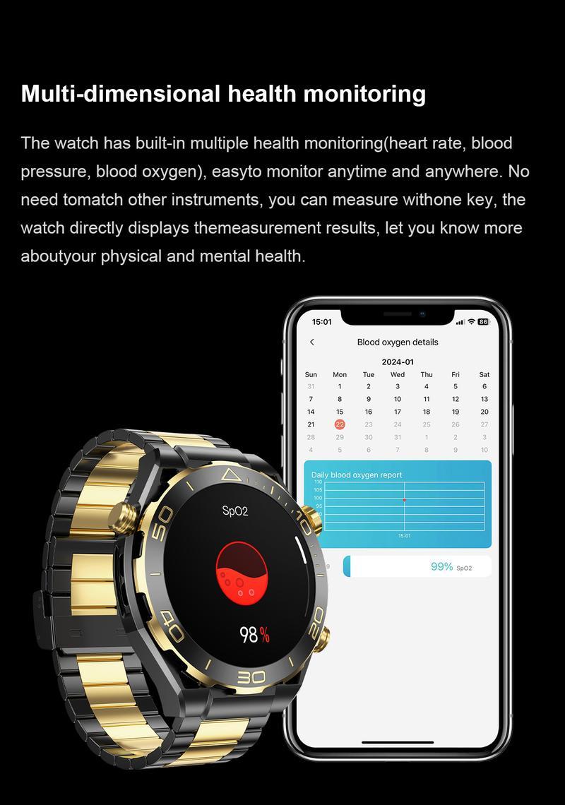 2025 NEW Extraordinary Master Smart Watch Men AMOLEDHD Screen GPS Bluetooth Call for lP68 Waterproof Watches Blood Sugar Wearable Monitor