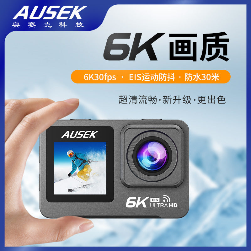 Cross-border new arrival6k Sports Camera Anti-Shake Wireless Shooting Outdoor Cycling Diving Fishing Sports Camera Factory