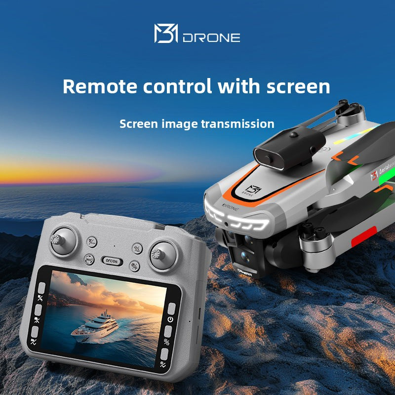 Popular Live-Streaming Product M3 Drone With 4.3inch Screen Remote Control, Brushless Optical Flow ESC, Obstacle Avoidance Quadcopter