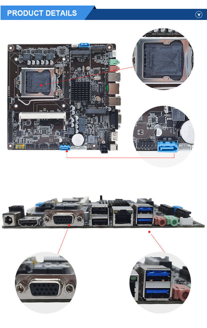 H81Computer Motherboard All-in-One4 5 Generation CPULGA1150Needle Memory DDR3Desktop