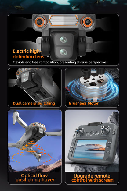 Cross-Border LF669Drone remote control with screen brushless motor HD aerial photography GPS Intelligent Positioning Remote Control Drone