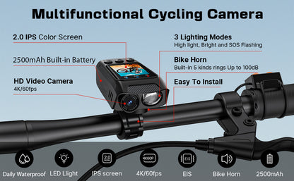 Cross-Border Hot New4K Sports Camera C3Pro Cycling Camera Outdoor Bicycle Cycling Recorder