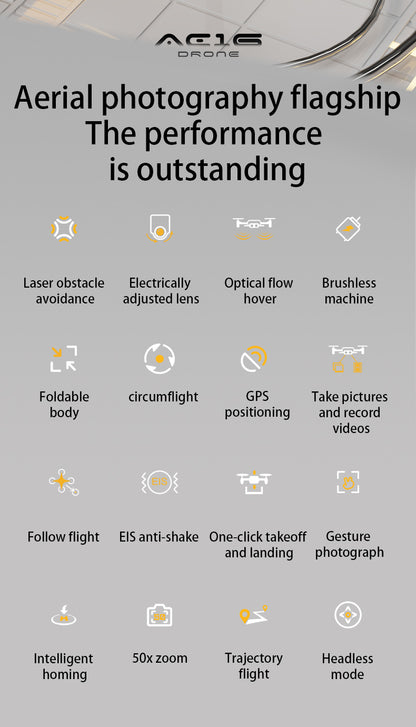 Cross-Border AE16Drone Laser Obstacle Avoidance Drone GPS Satellite Positioning Four Lens Brushless Quadcopter
