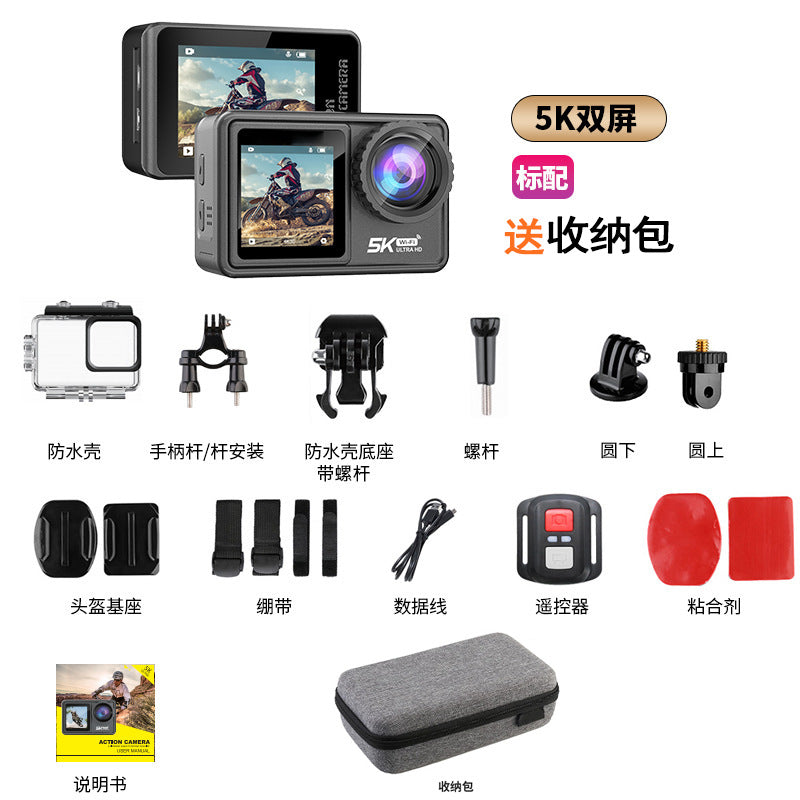 5k Action Camera Cross-border new sports camera Waterproof and anti-shake touch HD camera customization