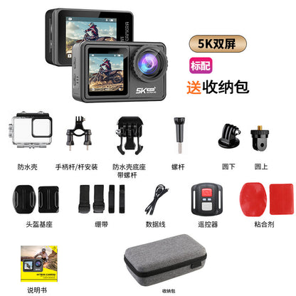 5k Action Camera Cross-border new sports camera Waterproof and anti-shake touch HD camera customization