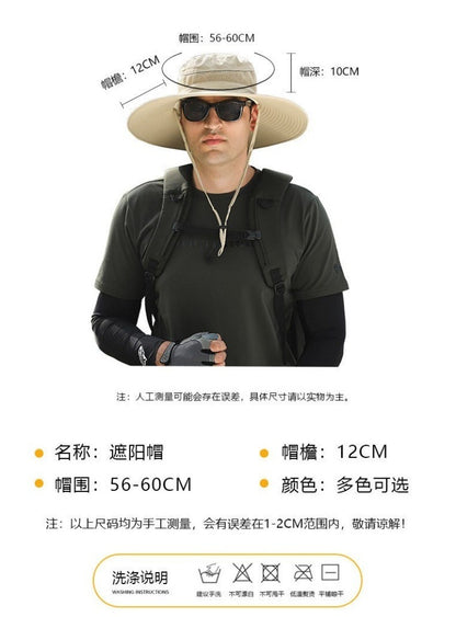 Foreign Trade Hot Item Solar Hat Rechargeable Dual Fan Men's Fishing Fisherman Hat Outdoor Sun Hat Sun Protection Hat