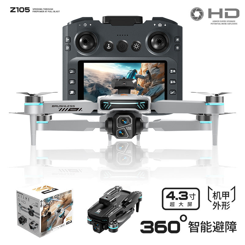 Cross-Border Z105Drone remote control with screen HD aerial photography brushless motor obstacle avoidance quadcopter toy airplane
