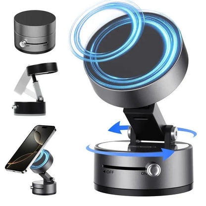 Vacuum Magnetic Phone Holder, Portable Foldable Car Phone Holder, Multifunctional Phone Stand for Car, Home, Office, Phone Accessories, Folding