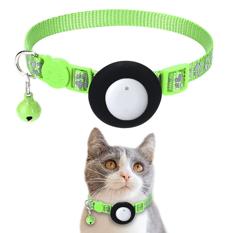 Pet Cat Tracking Collar Only iOS Compatible Apple Find My Locator Footprint Reflective Collar