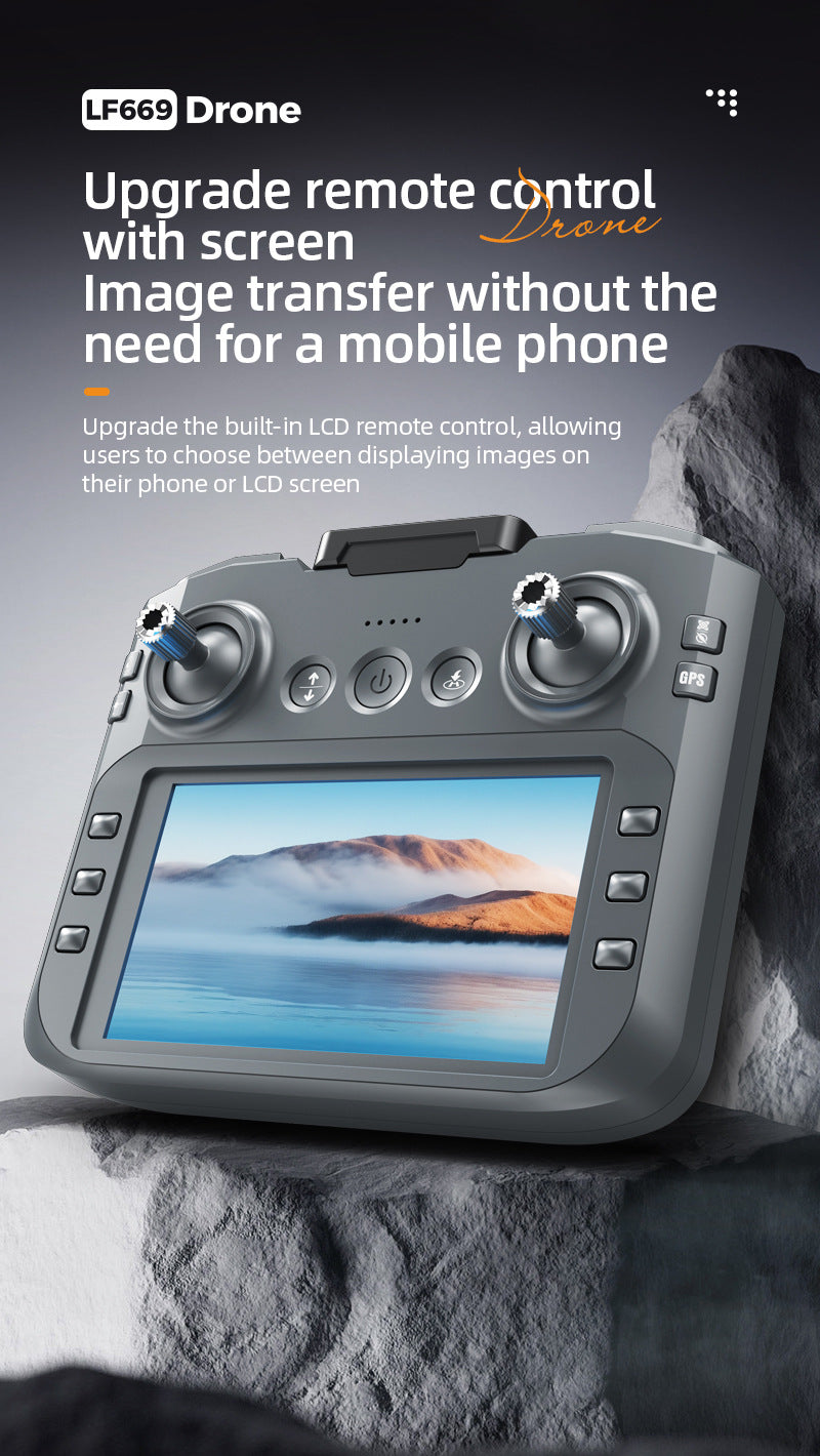 Cross-Border LF669Drone remote control with screen brushless motor HD aerial photography GPS Intelligent Positioning Remote Control Drone