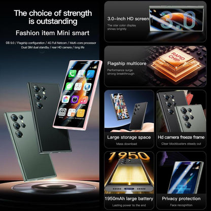 3 Inch Ultra-thin Smart Phone, Android 9.0 2GB RAM 16GB ROM Unlocked Smartphone with 5MP Camera, GPS Bluetooth-compatible 4 Core Smart Cellphone with Phone Case, Cell Phone Gifts for Mom, Android Phone