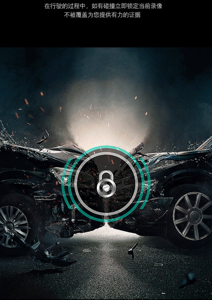 170High-definition recorder with front and rear triple recording and touchscreen1080P Driving Recorder WIFI Mobile Phone Interconnection