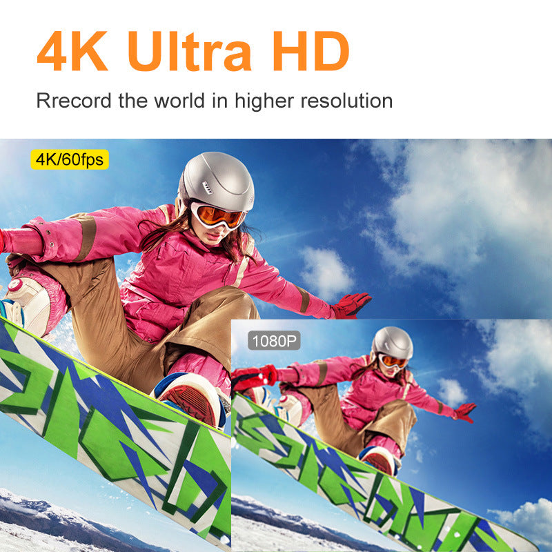 Cross-border action camera anti-shake touch dual screen wifi Outdoor shooting ski riding head-mounted camera factory