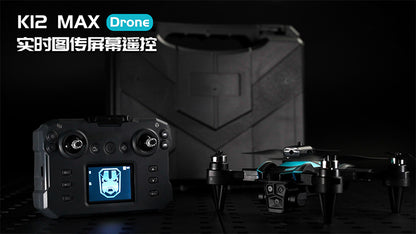 Cross-Border K12MAX Drone with screen control, optical flow positioning, quadcopter with brushless motor, remote control airplane toy