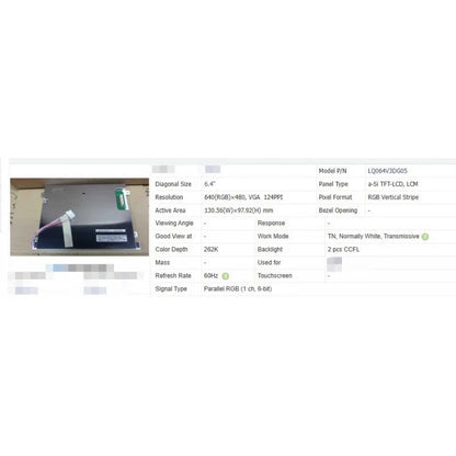 Lq064v3dg05 new original 6.4 inch LCD screen