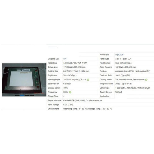 Lq9d03b new original brand 8.4 inch LCD screen