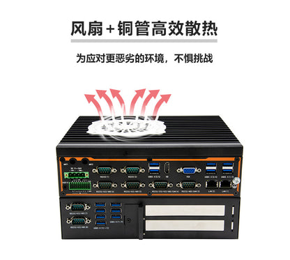 G37-C8E2 Dual Network 8 Serial Port Industrial Computer Dual PCIE Rail DIN Industrial Host Vision Industrial Computer