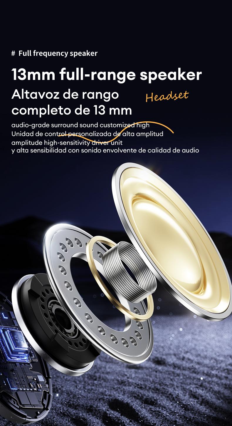 HYUNDAI Friend Pro Noise Reduction Headphones with Full Color Touch Charging Case, Robust Bass Stereo Audio Headset, IPX5 Waterproof & Anti-lost Search Function Earbuds