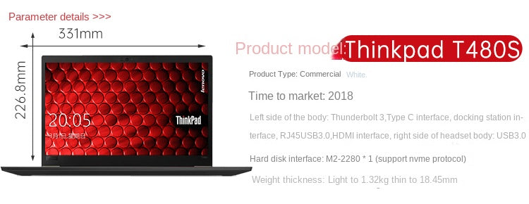 Laptop Lenovo ThinkPad T490S Ultrabook i BM 14inch i7 Quad Core T480S T14S