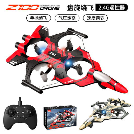 Cross-Border Z100Fighter Four-Channel Suspension Four-Axis Drone Altitude Hold Roll Stunt Gyro Light Aircraft Low Price