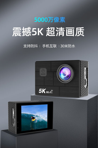 Cross-Border5K Sports Camera Anti-Shake HD Camera wifi Interconnection Outdoor shooting recorder custom factory