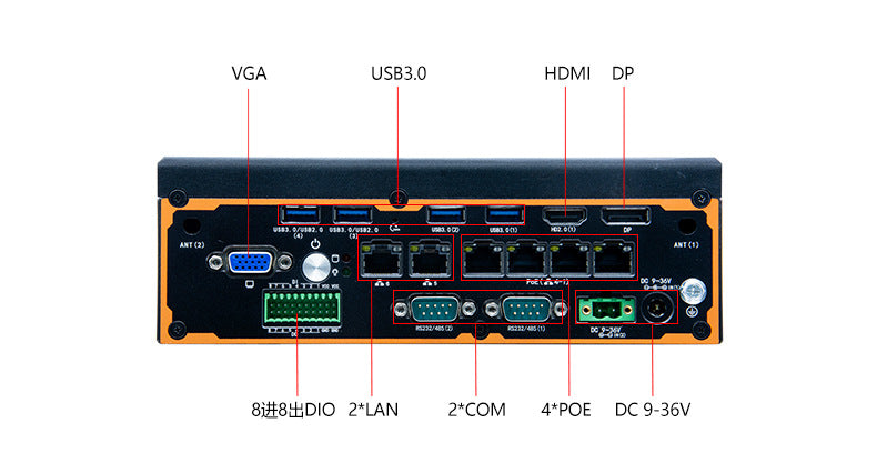 G3060S-G16 Embedded Industrial Computer 8-Input 8-Output GPIO Industrial Computer Machine Vision Industrial Control Host