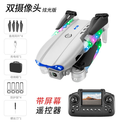 Cross-Border E88/E99D Screen-Controlled Drone with Lights, Foldable Dual Camera, Optical Flow Aerial Photography, Remote-Controlled Aircraft, Quadcopter