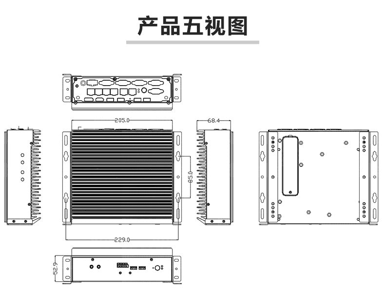 Industrial Control G3060S-L6 Fanless Mini Industrial Computer 11/12 Gen i5 i7 Vision Industrial PC Host