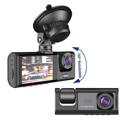 170High-definition recorder with front and rear triple recording and touchscreen1080P Driving Recorder WIFI Mobile Phone Interconnection