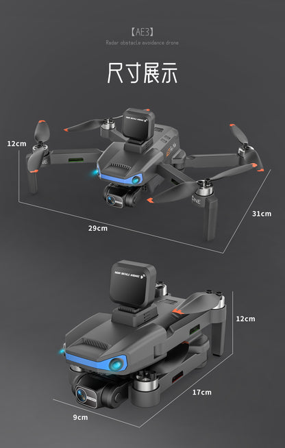 Cross-Border AE3Long Endurance Brushless Drone GPS Three-axis gimbal obstacle avoidance drone HD aerial photography remote control aircraft