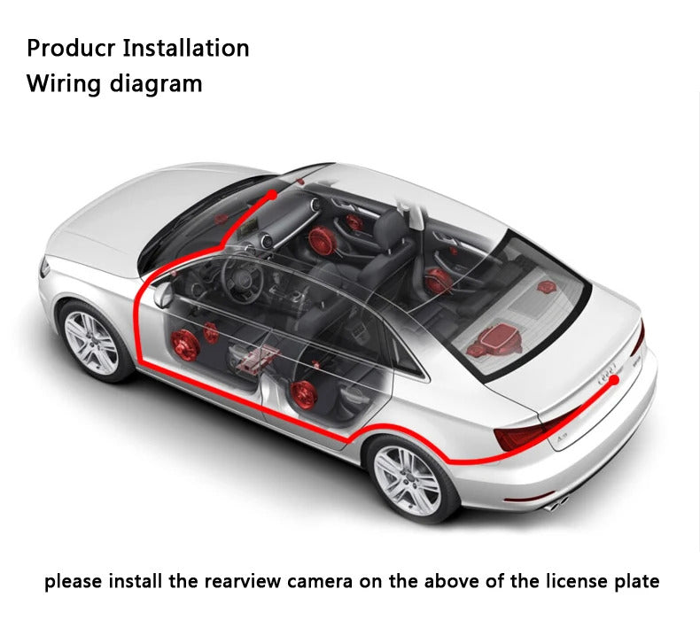 Cross-Border5Inch 360360-degree Dash Cam Front and Rear HD Dual Lens Parking24Hourly Reverse Image