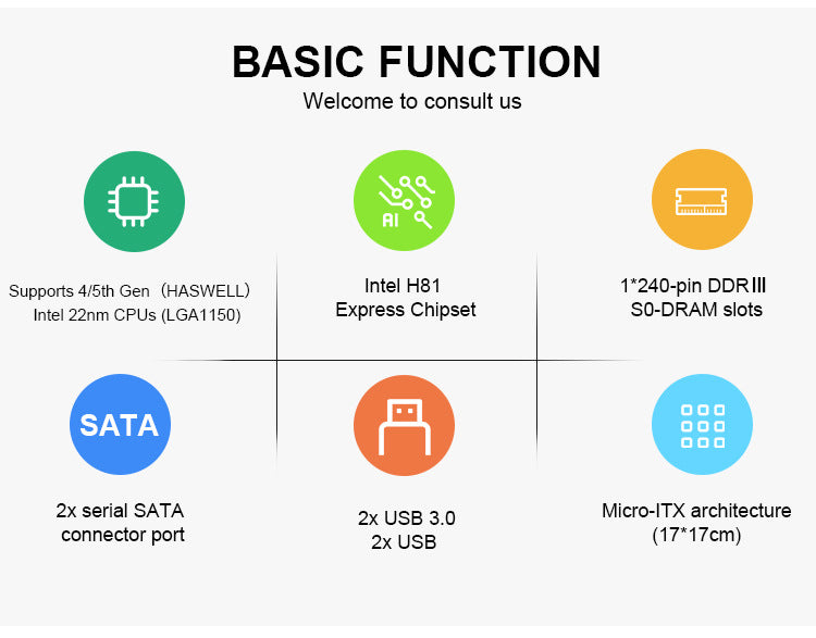 H81Computer Motherboard All-in-One4 5 Generation CPULGA1150Needle Memory DDR3Desktop