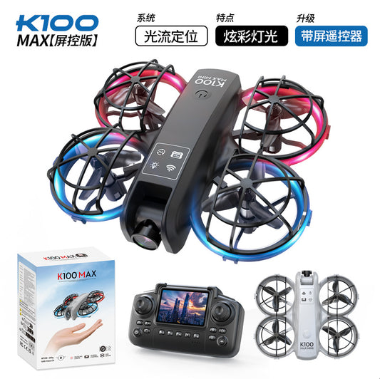 Cross-Border K100MINI Drone with Screen Remote Control Optical Flow Hover Dual Camera Lens HD Aerial Photography Remote Control Aircraft