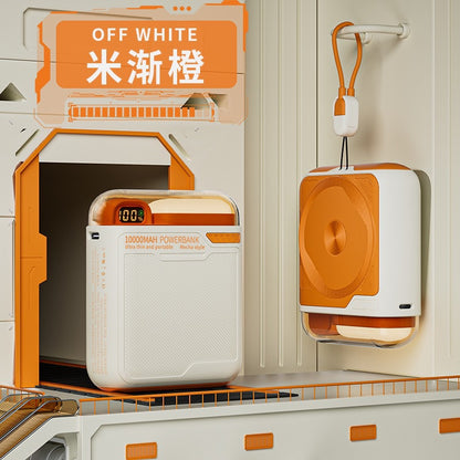 Magnetic Wireless Charger10000mAh Power Bank with Stand PD20W Two-way fast charging cross-border power bank with built-in cable