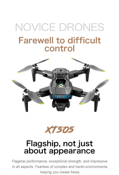 Cross-Border XT505Uav GPS Positioning Brushless Motor HD Dual Camera Aerial Photography Obstacle Avoidance Remote Control Aircraft Drone