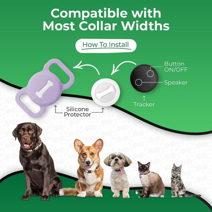 Cross-border Pet Tracker Applicable Apple Find My Designed iOS Anti-lost Device Waterproof Bone Protective Case