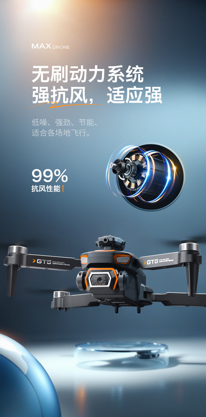 Cross-Border GT5MAX Drone with screen control, optical flow positioning, quadcopter with brushless motor, remote control airplane toy