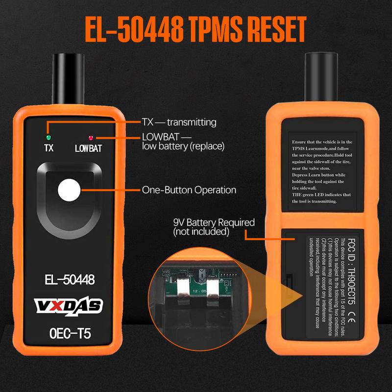 VXDAS EL-50448 TPMS Relearn Tool for GM Tire Sensor TPMS Reset Tool Tire Pressure Monitor system Activation Tool OEC-T5 for GM Buick/Chevy/Cadillac Series Vehicles 2023 Edition TikTokShopBlackFriday