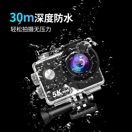 Cross-Border5K Sports Camera Anti-Shake HD wifi Outdoor shooting underwater skiing riding helmet camera factory