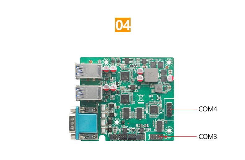 G37-C8E2 Dual Network 8 Serial Port Industrial Computer Dual PCIE Rail DIN Industrial Host Vision Industrial Computer