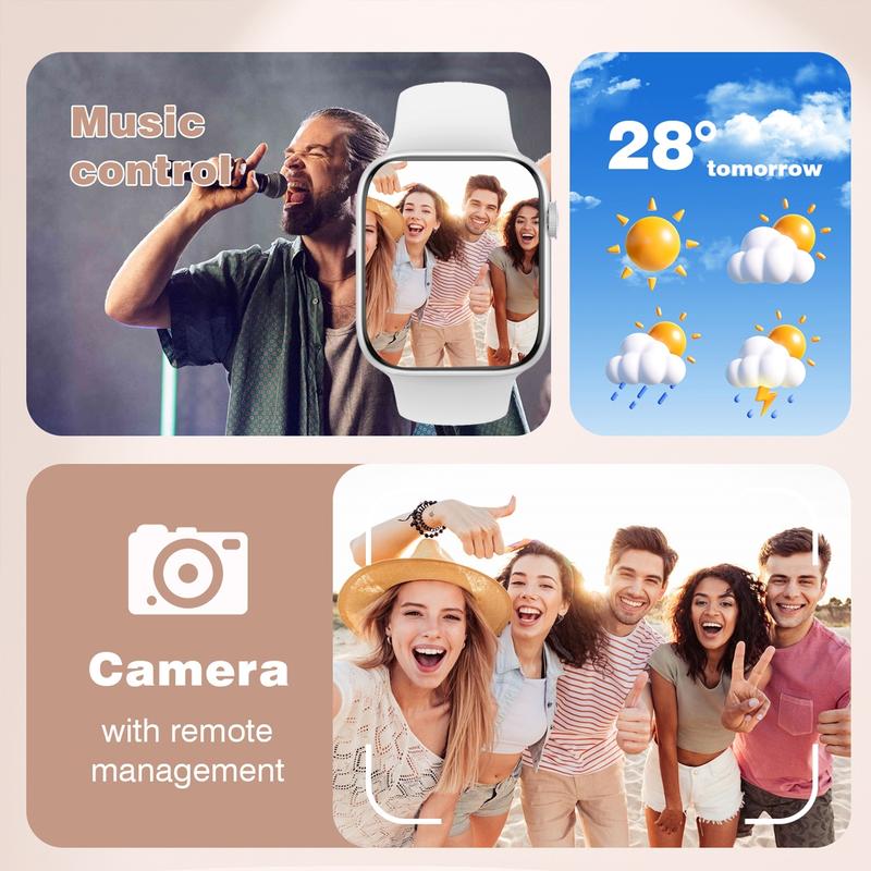 Hot Sale 2.01-inch HD Touchscreen Smartwatch - Wireless Calling, Photo Capture, Music Control | Android/iOS Compatible, Unisex Style, Custom Watch Face, Alarm & Call/SMS Alerts