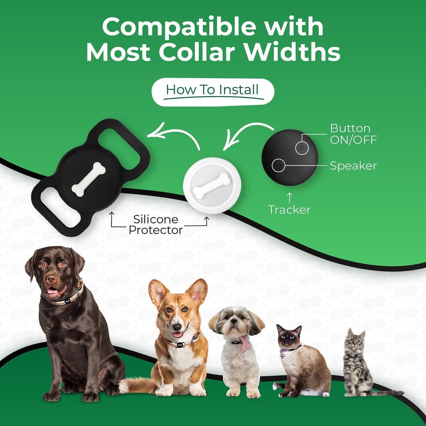 Cross-border Pet Tracker Applicable Apple Find My Designed iOS Anti-lost Device Waterproof Bone Protective Case