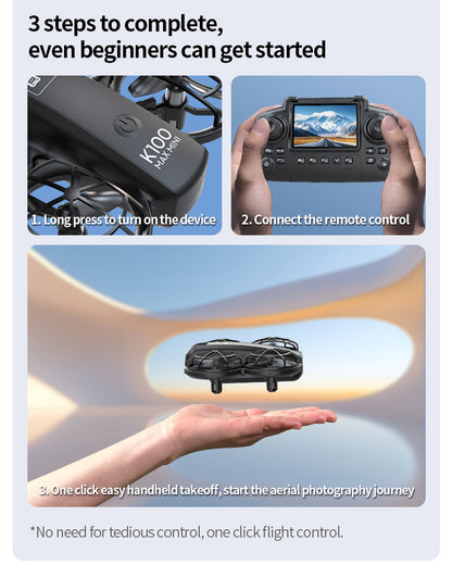 Cross-Border K100MINI Drone with Screen Remote Control Optical Flow Hover Dual Camera Lens HD Aerial Photography Remote Control Aircraft