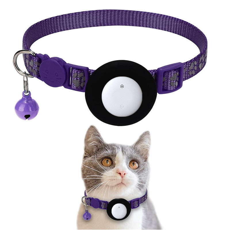 Pet Cat Tracking Collar Only iOS Compatible Apple Find My Locator Footprint Reflective Collar