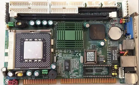 PIA-673 100% OK Original IPC Board ISA Slot Industrial motherboard Half-Size CPU Card PICMG1.0 with CPU RAM